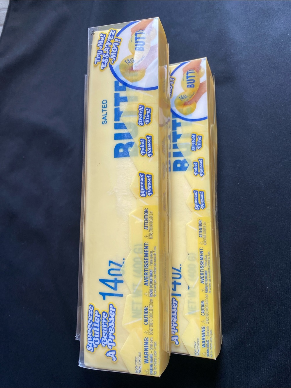 Lot of 3 14 OZ Salted Butter Squishy Squeeze Yellow Pack